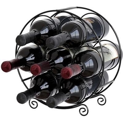 EasyPAG Métal 7 Bouteilles Étagère à Vin Casier à Bouteilles Range Bouteille Porte Bouteille Vin Rangement Bouteille de Vin,Noir - Publicité EasyPAG Métal 7 Bouteilles Étagère à Vin Casier à Bouteilles Range Bouteille Porte Bouteille Vin Rangement Bouteille de Vin,Noir - Publicité