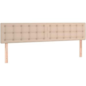 vidaXL Tête de Lit à LED Meuble de Chambre à Coucher Accessoire de Lit Double Tête de Cadre de Lit Intérieur Cappuccino 160x5x78/88 cm Similicuir - Publicité vidaXL Tête de Lit à LED Meuble de Chambre à Coucher Accessoire de Lit Double Tête de Cadre de Lit Intérieur Cappuccino 160x5x78/88 cm Similicuir - Publicité