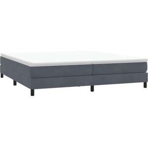 Lit vidaXL 200x210cm Velours Gris Foncé - Lit - Publicité Lit vidaXL 200x210cm Velours Gris Foncé - Lit - Publicité