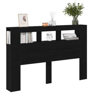 vidaXL Tête de lit LED en Chêne Noir - Économiseur d'Espace avec USB et Éclairage - Publicité vidaXL Tête de lit LED en Chêne Noir - Économiseur d'Espace avec USB et Éclairage - Publicité