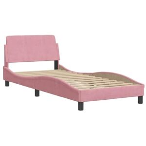 Cadre de lit en velours rose Vidaxl - Mobilier de chambre - Publicité Cadre de lit en velours rose Vidaxl - Mobilier de chambre - Publicité