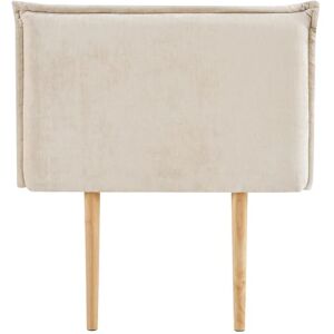 IDIMEX Tête de lit DELMO 90 rembourrée, en Tissu Polyester pour lit 90 cm, sur Pieds en Bois, Blanc crème - Publicité IDIMEX Tête de lit DELMO 90 rembourrée, en Tissu Polyester pour lit 90 cm, sur Pieds en Bois, Blanc crème - Publicité