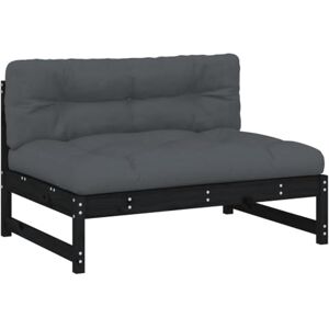 vidaXL Canapé Central 120x80 cm Noir Bois de pin Massif, canapé de Jardin, siège de Jardin, siège d'extérieur, canapé d'extérieur, canapé sectionnel - Publicité vidaXL Canapé Central 120x80 cm Noir Bois de pin Massif, canapé de Jardin, siège de Jardin, siège d'extérieur, canapé d'extérieur, canapé sectionnel - Publicité