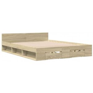 Giroletto avec tiroirs vidaXL - Chêne Sonoma, pour matelas 120x190 cm - Publicité Giroletto avec tiroirs vidaXL - Chêne Sonoma, pour matelas 120x190 cm - Publicité