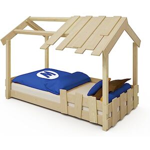 Wickey Crazy Beach Lit d'enfant avec Toit, Thème Bord de Mer, Bois Massif, Toit en Bois, Design Personnalisable Lit Ludique et Confortable pour Chambre d'enfants - Publicité