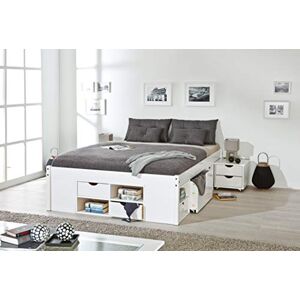 Interlink - Letto con vani contenitore - White - Pine - Bed - Publicité Interlink - Letto con vani contenitore - White - Pine - Bed - Publicité