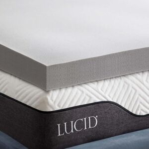 Lucid LU10141930BT-EU Sur-matelas en mousse à mémoire de charbon de bambou - 10cm - Publicité Lucid LU10141930BT-EU Sur-matelas en mousse à mémoire de charbon de bambou - 10cm - Publicité