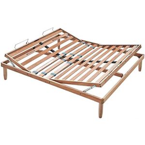EVERGREENWEB MATERASSI & BEDS EVERGREENWEB Sommier à Lattes 160x200 cm de Relaxation Manuel, Tête et Pieds Réglables, Cadre Del Lit en Bois Solide hêtre Comfort pour Enfant et Adultes avec 5 Pieds Amovible Hauteur finie 35 cm - Publicité EVERGREENWEB MATERASSI & BEDS EVERGREENWEB Sommier à Lattes 160x200 cm de Relaxation Manuel, Tête et Pieds Réglables, Cadre Del Lit en Bois Solide hêtre Comfort pour Enfant et Adultes avec 5 Pieds Amovible Hauteur finie 35 cm - Publicité
