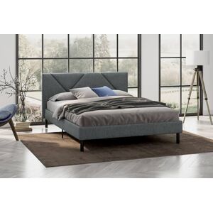 DMORA - Zeffirio - 120x190 - Gris - Bed - Publicité DMORA - Zeffirio - 120x190 - Gris - Bed - Publicité