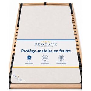 PROCAVE protège-sommier à Lattes en Feutre de Haute qualité protège-Matelas protège-Matelas Respirant réalisé en Feutre aiguilleté fabriqué en Allemagne 160x190 cm - Publicité PROCAVE protège-sommier à Lattes en Feutre de Haute qualité protège-Matelas protège-Matelas Respirant réalisé en Feutre aiguilleté fabriqué en Allemagne 160x190 cm - Publicité