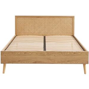 BAÏTA Lit Double INES cannage rotin 160x200 sommier Inclus - Publicité BAÏTA Lit Double INES cannage rotin 160x200 sommier Inclus - Publicité