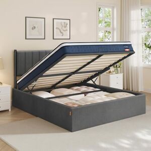 VASAGLE Matelas Double 140 x 190 x 20 cm avec Lit Double, Mousse à Mémoire de Forme Gel, Soutien Mi-Ferme sur 7 Zones, Tête de Lit Rembourrée Ajustable, Bleu et Gris Ardoise RMB613G02V2-01 - Publicité VASAGLE Matelas Double 140 x 190 x 20 cm avec Lit Double, Mousse à Mémoire de Forme Gel, Soutien Mi-Ferme sur 7 Zones, Tête de Lit Rembourrée Ajustable, Bleu et Gris Ardoise RMB613G02V2-01 - Publicité