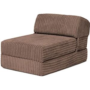 Loft 25 Futon Pliable Jumbo Cord Single Z-Bed Matelas Sofa Sleepover Guest Salon Soft et Confortable Chaise léger et Durable Qualité Cordon Tissu Meuble (Moka) - Publicité Loft 25 Futon Pliable Jumbo Cord Single Z-Bed Matelas Sofa Sleepover Guest Salon Soft et Confortable Chaise léger et Durable Qualité Cordon Tissu Meuble (Moka) - Publicité