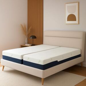SAMPUR Matelas Original Mémoire de Forme Zones ergonomiques Housse Bambou déhoussable et Respirante (2x80x200 cm (équivalent 160x200 cm)) - Publicité SAMPUR Matelas Original Mémoire de Forme Zones ergonomiques Housse Bambou déhoussable et Respirante (2x80x200 cm (équivalent 160x200 cm)) - Publicité