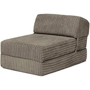 Loft 25 Futon Pliable Jumbo Cord Single Z-Bed Matelas Sofa Sleepover Guest Salon Soft et Confortable Chaise léger et Durable Qualité Cordon Tissu Meuble (Acier) - Publicité Loft 25 Futon Pliable Jumbo Cord Single Z-Bed Matelas Sofa Sleepover Guest Salon Soft et Confortable Chaise léger et Durable Qualité Cordon Tissu Meuble (Acier) - Publicité