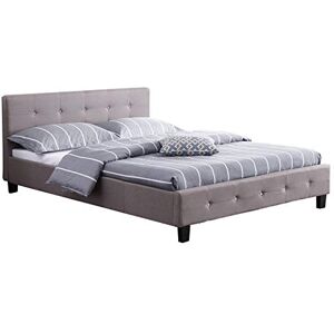 IDIMEX Lit Double pour Adulte Josy Couchage 140 x 190 cm avec sommier 2 Places / 2 Personnes, tête et Pied de lit capitonnés avec Strass, revêtement en Tissu Gris - Publicité IDIMEX Lit Double pour Adulte Josy Couchage 140 x 190 cm avec sommier 2 Places / 2 Personnes, tête et Pied de lit capitonnés avec Strass, revêtement en Tissu Gris - Publicité