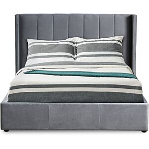 Menzzo Lit Coffre MAGORIAL 180x200 cm Velours Gris – Sommier relevable avec Rangement – Tête de lit capitonnée – Lit Adulte Design Moderne Chambre - Publicité Menzzo Lit Coffre MAGORIAL 180x200 cm Velours Gris – Sommier relevable avec Rangement – Tête de lit capitonnée – Lit Adulte Design Moderne Chambre - Publicité