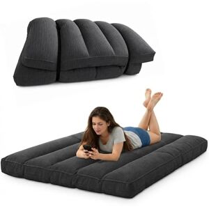 bananair Futon 2 Places Épais & Confortable Fabriqué en France, Housse Lavable, Idéal comme Matelas de Sol ou d'Appoint Futon Pliable, 2 Sangles de Rangement Incluses (140x190 cm, Gris Foncé) - Publicité bananair Futon 2 Places Épais & Confortable Fabriqué en France, Housse Lavable, Idéal comme Matelas de Sol ou d'Appoint Futon Pliable, 2 Sangles de Rangement Incluses (140x190 cm, Gris Foncé) - Publicité