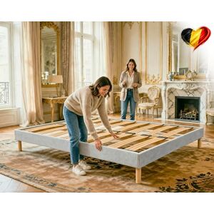 Douce Lune Sommier 140x190 Gris Clair, Hauteur 30 cm, à Lattes Actives en Bois, Cadre Tapissé, Structure et Pieds Solide en Bois Massifs, Stable et Silencieux, Lit 2 Personnes pour Chambre Adulte - Publicité Douce Lune Sommier 140x190 Gris Clair, Hauteur 30 cm, à Lattes Actives en Bois, Cadre Tapissé, Structure et Pieds Solide en Bois Massifs, Stable et Silencieux, Lit 2 Personnes pour Chambre Adulte - Publicité