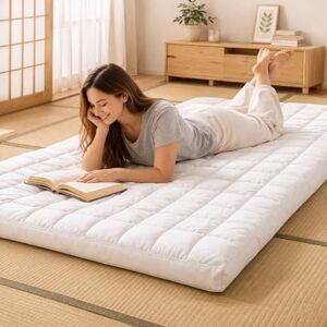 Goliber Futon Japonais (Shikibuton) Matelas Japonais Pliable Manteau 100% Coton Motif Diamant de qualité supérieure Épais, Moelleux, Doux, mais Très Ferme et de Soutien (Queen 160 x 210 cm) - Publicité Goliber Futon Japonais (Shikibuton) Matelas Japonais Pliable Manteau 100% Coton Motif Diamant de qualité supérieure Épais, Moelleux, Doux, mais Très Ferme et de Soutien (Queen 160 x 210 cm) - Publicité