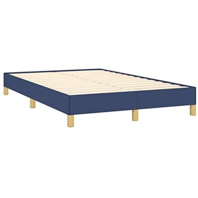 Cadre de lit vidaXL en tissu bleu - Lit, 120x190 cm - Publicité Cadre de lit vidaXL en tissu bleu - Lit, 120x190 cm - Publicité
