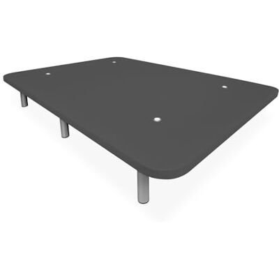 DUÉRMETE ONLINE Base tapissée 3D Extra résistante avec Grande stabilité et 5 Barres transversales + 6 Pieds métalliques filetés de 25 cm, 90 x 200, Gris foncé - Publicité DUÉRMETE ONLINE Base tapissée 3D Extra résistante avec Grande stabilité et 5 Barres transversales + 6 Pieds métalliques filetés de 25 cm, 90 x 200, Gris foncé - Publicité