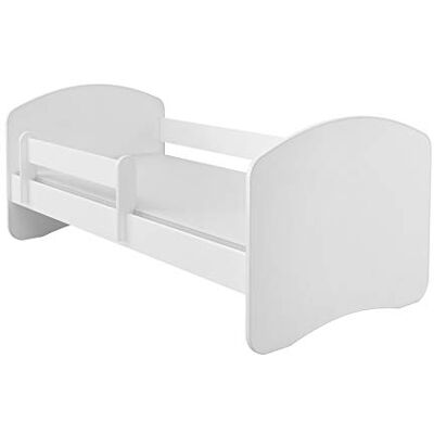 ACMA II Lit Junior 140x70 cm Blanc avec Matelas et Sommier à Lattes Lit Enfant avec Barrières de Sécurité, Supporte Jusqu’à 120 kg, Version sans Tiroir - Publicité ACMA II Lit Junior 140x70 cm Blanc avec Matelas et Sommier à Lattes Lit Enfant avec Barrières de Sécurité, Supporte Jusqu’à 120 kg, Version sans Tiroir - Publicité