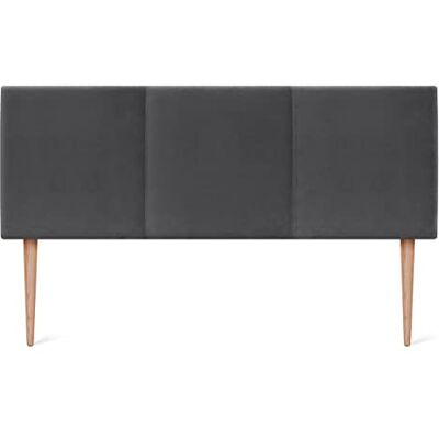 DHOME Haut DE Gamme Tête de lit en Velours avec Pieds en Bois Tête de lit Moderne tapissée Lit de Luxe Chambre à Coucher (Velours Gris Foncé, 145x105cm (135/140)) - Publicité DHOME Haut DE Gamme Tête de lit en Velours avec Pieds en Bois Tête de lit Moderne tapissée Lit de Luxe Chambre à Coucher (Velours Gris Foncé, 145x105cm (135/140)) - Publicité