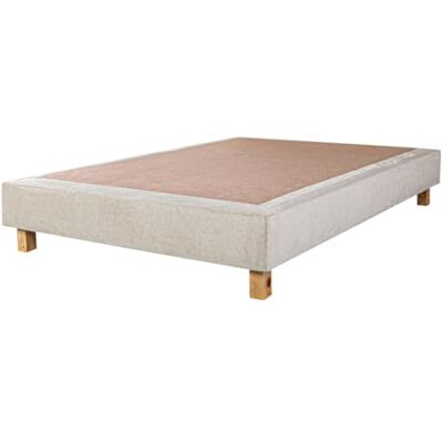 PEGANE Sommier à Lattes avec Pieds Joly, tapissier en Bois Massif Coloris Beige Largeur 160 x Longueur 200 cm - Publicité PEGANE Sommier à Lattes avec Pieds Joly, tapissier en Bois Massif Coloris Beige Largeur 160 x Longueur 200 cm - Publicité