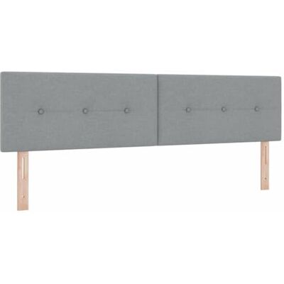 Tête de lit Vidaxl - Ajustable 180cm Gris Clair Texturé - Publicité Tête de lit Vidaxl - Ajustable 180cm Gris Clair Texturé - Publicité