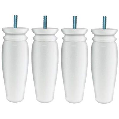 Margot 3700527830131 Rustique Lot de 4 Pieds de Sommier, Blanc, Hauteur 15 cm - Publicité Margot 3700527830131 Rustique Lot de 4 Pieds de Sommier, Blanc, Hauteur 15 cm - Publicité