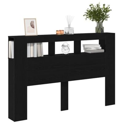 vidaXL Tête de lit LED en Chêne Noir - Économiseur d'Espace avec USB et Éclairage - Publicité vidaXL Tête de lit LED en Chêne Noir - Économiseur d'Espace avec USB et Éclairage - Publicité