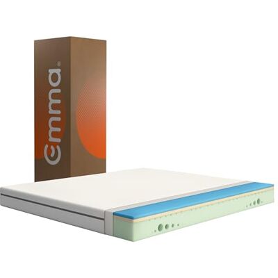 Emma Matelas One 140 x 190 cm Hauteur 18 cm Confort Ferme Médium Mousse à Mémoire de Forme & Airgocell® Housse Respirante UltraDry™ Soutien Ergonomique Conçu en Allemagne - Publicité Emma Matelas One 140 x 190 cm Hauteur 18 cm Confort Ferme Médium Mousse à Mémoire de Forme & Airgocell® Housse Respirante UltraDry™ Soutien Ergonomique Conçu en Allemagne - Publicité