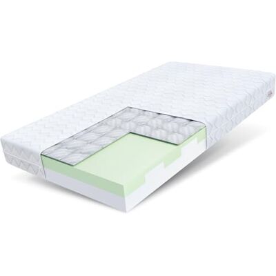 FDM Paulo Matelas 80x200 cm Mousse à Mémoire de Forme avec Couche de Sarrasin Naturel Épaisseur 16 cm Fermeté H3 Matelas à Deux Faces 7 Zones de Confort Housse Lavable Oeko-TEX Hypoallergénique - Publicité FDM Paulo Matelas 80x200 cm Mousse à Mémoire de Forme avec Couche de Sarrasin Naturel Épaisseur 16 cm Fermeté H3 Matelas à Deux Faces 7 Zones de Confort Housse Lavable Oeko-TEX Hypoallergénique - Publicité