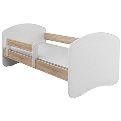 ACMA II Lit Junior 140x70 cm Décor Chêne Sonoma avec Matelas et Sommier à Lattes Lit Enfant avec Barrières de Sécurité, Supporte Jusqu’à 120 kg, Version sans Tiroir - Publicité ACMA II Lit Junior 140x70 cm Décor Chêne Sonoma avec Matelas et Sommier à Lattes Lit Enfant avec Barrières de Sécurité, Supporte Jusqu’à 120 kg, Version sans Tiroir - Publicité