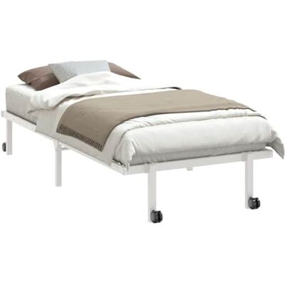 vidaXL Cadre de lit sans Matelas Pliable Blanc 90x200 cm Acier, Cadre de lit en métal, Cadre de lit Pliable, sommier, Cadre de lit Simple - Publicité vidaXL Cadre de lit sans Matelas Pliable Blanc 90x200 cm Acier, Cadre de lit en métal, Cadre de lit Pliable, sommier, Cadre de lit Simple - Publicité