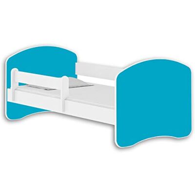 ACMA Lit Enfant Junior Sommier à Lattes Matelas sommier Gratuite Blanc Meubles pour Enfants II (160x80 cm, Blanc Bleu) - Publicité ACMA Lit Enfant Junior Sommier à Lattes Matelas sommier Gratuite Blanc Meubles pour Enfants II (160x80 cm, Blanc Bleu) - Publicité