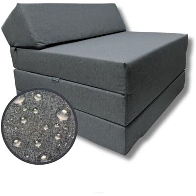 FORTISLINE Matelas pliant, 200 x 70 x 10 cm, en 3 parties, pour invité, camping, avec housse extérieure imperméable, matelas cubique, lit d'appoint, matelas de caravane, gris foncé - Publicité FORTISLINE Matelas pliant, 200 x 70 x 10 cm, en 3 parties, pour invité, camping, avec housse extérieure imperméable, matelas cubique, lit d'appoint, matelas de caravane, gris foncé - Publicité