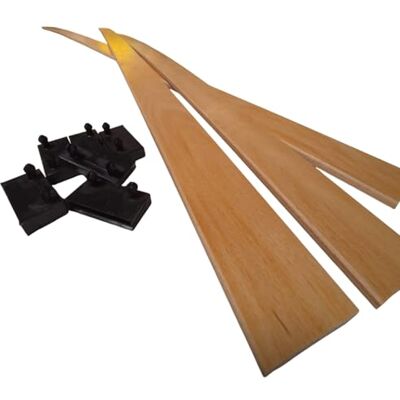 EBAC Literie Lot 3 Grandes Lattes + Embouts pour lit, bz & Convertible 1400x53x9 mm Bois hêtre Durable 7 Plis Remplacement Rechange Renfort pour sommier/bz/clic clac/canapé - Publicité EBAC Literie Lot 3 Grandes Lattes + Embouts pour lit, bz & Convertible 1400x53x9 mm Bois hêtre Durable 7 Plis Remplacement Rechange Renfort pour sommier/bz/clic clac/canapé - Publicité