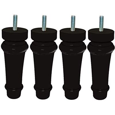 Margot 3700527864822 Royal LOUIS XVI Lot de 4 Pieds de lit Bois Noir Hauteur 15 cm - Publicité Margot 3700527864822 Royal LOUIS XVI Lot de 4 Pieds de lit Bois Noir Hauteur 15 cm - Publicité