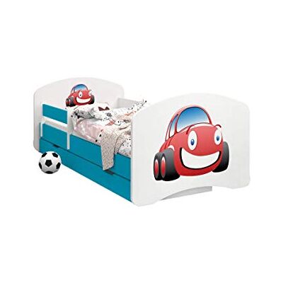 Happy Babies LIT D'ENFANT DOUBLE FACE AVEC TIROIR Design Moderne Avec Bords Sûrs et Matelas en Mousse Antichute 7 cm Bleu (Auto, 180x90) - Publicité Happy Babies LIT D'ENFANT DOUBLE FACE AVEC TIROIR Design Moderne Avec Bords Sûrs et Matelas en Mousse Antichute 7 cm Bleu (Auto, 180x90) - Publicité