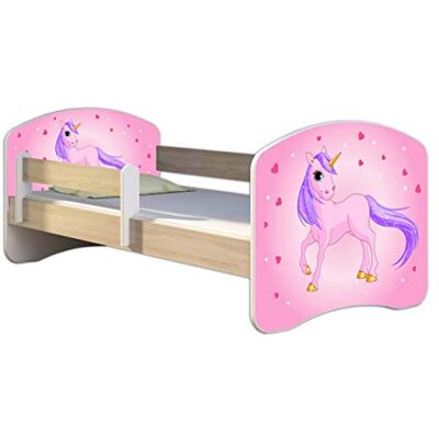 ACMA Lit Enfant Junior Sommier à Lattes Matelas Gratuite CHÊNE Sonoma II (17 Poney, 160 x 80 cm) - Publicité ACMA Lit Enfant Junior Sommier à Lattes Matelas Gratuite CHÊNE Sonoma II (17 Poney, 160 x 80 cm) - Publicité