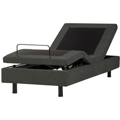 Beliani Lit Electrique Moderne Articulé Réglable par Télécommande sans Tête de Lit 90 x 200 cm Polyester Gris Foncé Castellan - Publicité Beliani Lit Electrique Moderne Articulé Réglable par Télécommande sans Tête de Lit 90 x 200 cm Polyester Gris Foncé Castellan - Publicité