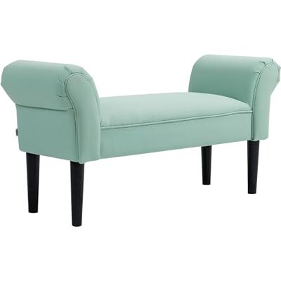 HOMCOM Banc Entrée Bout de Lit Rembourré pour Chambre à Coucher, Tissu à Voile, 102 x 36 x 51 cm, Vert - Publicité HOMCOM Banc Entrée Bout de Lit Rembourré pour Chambre à Coucher, Tissu à Voile, 102 x 36 x 51 cm, Vert - Publicité