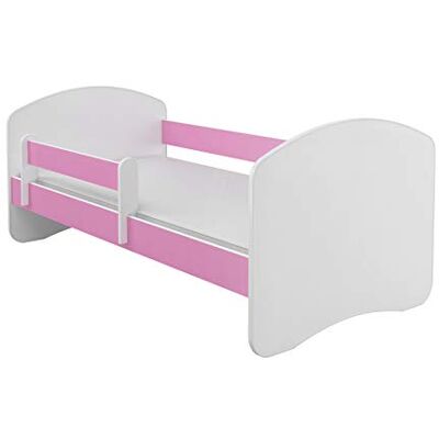 ACMA II Lit Junior 140x70 cm Rose avec Matelas et Sommier à Lattes Lit Enfant avec Barrières de Sécurité, Supporte Jusqu’à 120 kg, Version sans Tiroir - Publicité ACMA II Lit Junior 140x70 cm Rose avec Matelas et Sommier à Lattes Lit Enfant avec Barrières de Sécurité, Supporte Jusqu’à 120 kg, Version sans Tiroir - Publicité