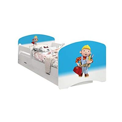 Happy Babies LIT D'ENFANT DOUBLE FACE AVEC TIROIR Design moderne avec bords sécurisés et matelas en mousse antichute 7 cm (Bob le Bricoleur, 140x70) - Publicité Happy Babies LIT D'ENFANT DOUBLE FACE AVEC TIROIR Design moderne avec bords sécurisés et matelas en mousse antichute 7 cm (Bob le Bricoleur, 140x70) - Publicité