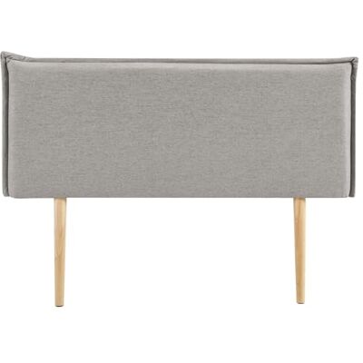 IDIMEX Tête de lit ISANDRE 140 rembourrée, en Tissu Polyester pour lit 140 cm, sur Pieds en Bois, Gris - Publicité IDIMEX Tête de lit ISANDRE 140 rembourrée, en Tissu Polyester pour lit 140 cm, sur Pieds en Bois, Gris - Publicité