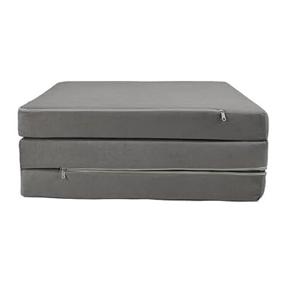 FORTISLINE Matelas Pliant 3 Parties 195 x 60 x 9 cm, Gris Clair Standard Matelas d’appoint Pliable pour invité, Voyage et Camping, Housse Lavable - Publicité FORTISLINE Matelas Pliant 3 Parties 195 x 60 x 9 cm, Gris Clair Standard Matelas d’appoint Pliable pour invité, Voyage et Camping, Housse Lavable - Publicité