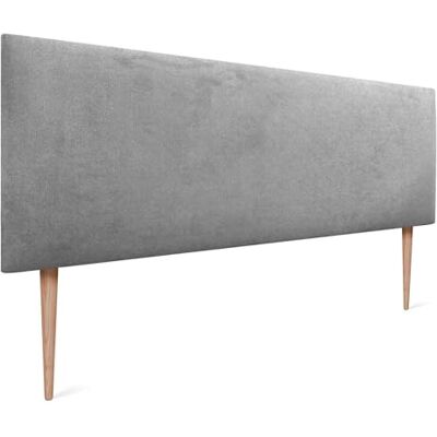 DHOME Tête de lit en Similicuir ou Tissu AQUALINE Tête de lit Lisse Tête de lit tapissée Lit de Luxe (Tissu Gris, 145cm avec Pieds (Lits 120/135/140)) - Publicité DHOME Tête de lit en Similicuir ou Tissu AQUALINE Tête de lit Lisse Tête de lit tapissée Lit de Luxe (Tissu Gris, 145cm avec Pieds (Lits 120/135/140)) - Publicité