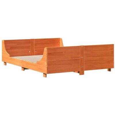 vidaXL Cadre de lit et tête de lit Cire Marron 160x200 cm Bois de pin, lit, mobilier de Chambre à Coucher, lit en Bois, lit Double - Publicité vidaXL Cadre de lit et tête de lit Cire Marron 160x200 cm Bois de pin, lit, mobilier de Chambre à Coucher, lit en Bois, lit Double - Publicité